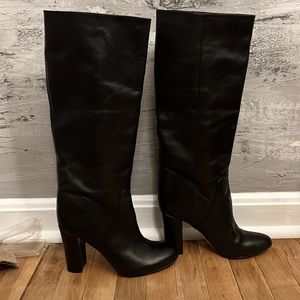 Vero Cuoio vi- tiona Black Leather Heeled Boots